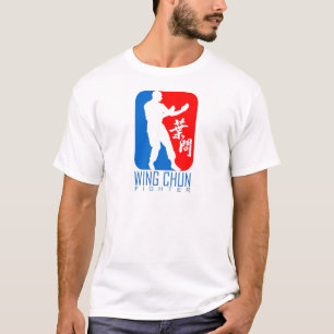T-shirt Wing Chun Fighter (bleu roux) Ip Man Linage