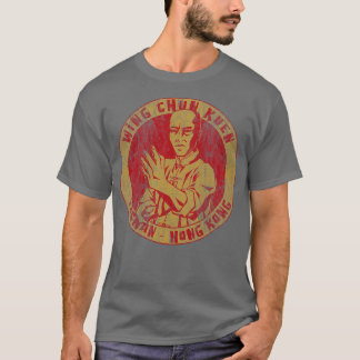 T-shirt Wing Chun Kuen or en détresse
