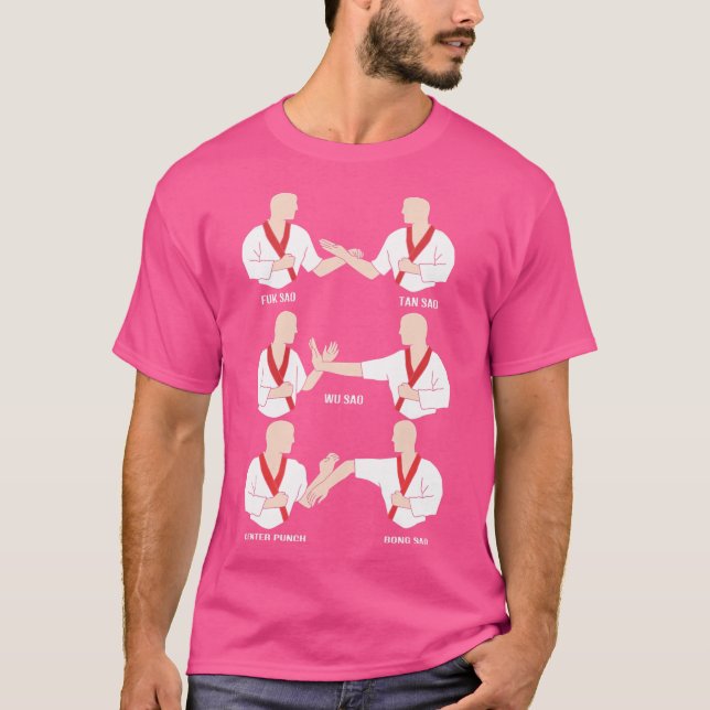 T-shirt Wing Chun Technique d'enseignement Martial Art Kun (Devant)