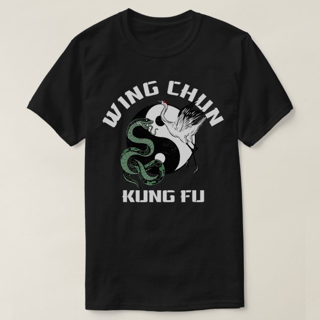 T-shirt Wing Chun Yin Yang Snane de la grue (Design devant)