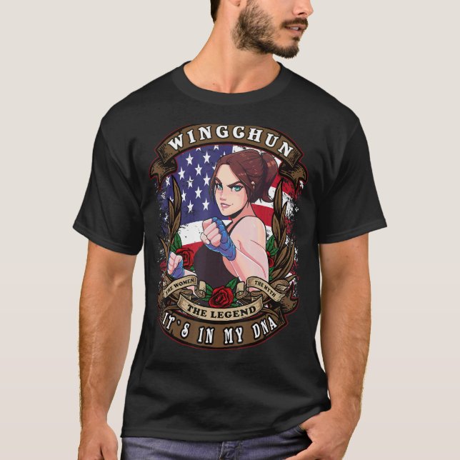 T-shirt Wingchun C'est dans mon Adn Mme Retro Wingchun (Devant)