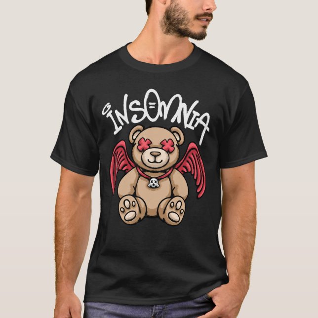 T-shirt Winged Teddy Bear streetwear (Devant)