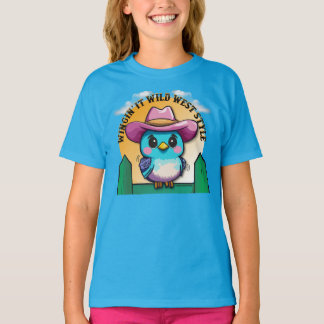 T-shirt Wingin' It Wild West Style -Bleu mignon