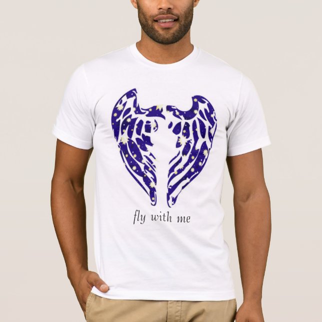 T-shirt wings_stars2, mouche avec moi (Devant)