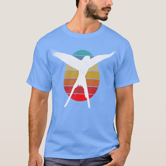 T-shirt Wingspan Oiseau Oiseau Oiseau Jeu de veille Retro (Devant)