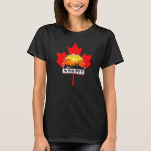 T-shirt Winnipeg Canada Maple Leaf Canadien City Skyline S