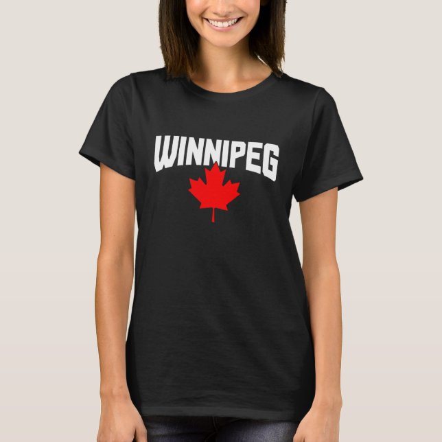 T-shirt Winnipeg Manitoba Maple Leaf Canada Drapeau canadi (Devant)