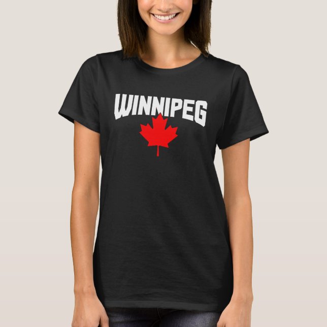 T-shirt Winnipeg Manitoba Maple Leaf Canada Drapeau canadi (Devant)