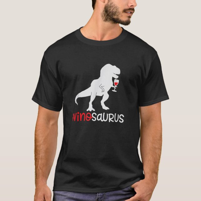 T-shirt Winosaurus Wino Saur Femmes Amateur de vin Dino L (Devant)