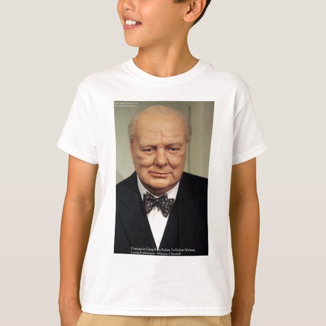 T-shirt Winston Churchill Échec Sagesse Citation Cadeaux (Devant)