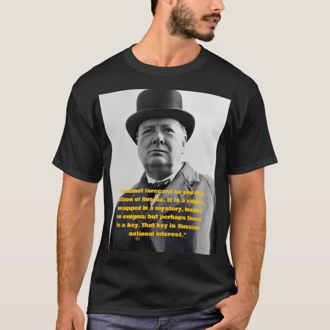 T-shirt Winston Churchill quote  (Devant)