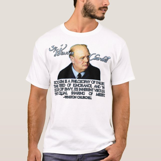 T-shirt Winston Churchill sur le socialisme (Devant)