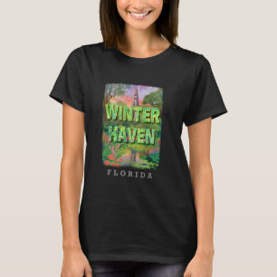 T-shirt Winter Haven Florida FL Garden Tranquillité SD898