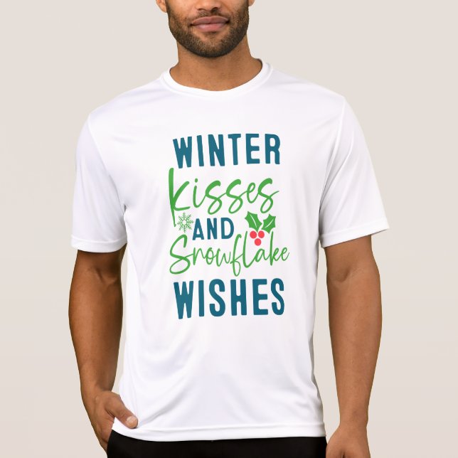 T-shirt Winter Kisses And Snowflake Wishes-51963 (Devant)