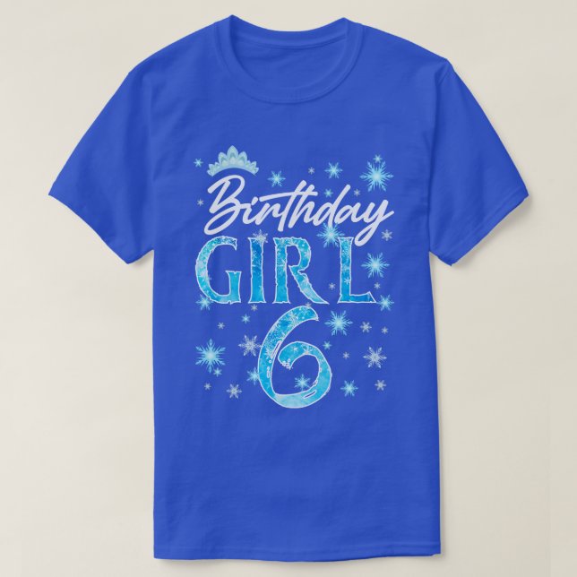 T-shirt Winter Onederland 6e anniversaire fille Anniversai (Design devant)