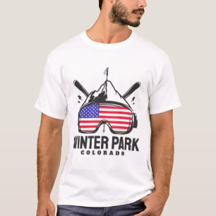 T-shirt Winter Park Colorado Usa Ski Ski Rétro