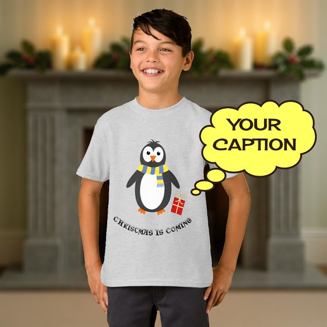 T-shirt Winter penguin cute playful christmas customize (Créateur téléchargé)