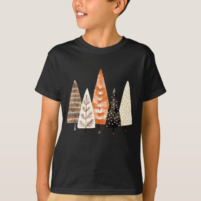 T-shirt Winter Season Simple Ne Trees  (Devant)