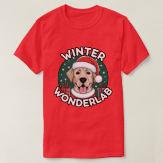 T-shirt Winter Wonderlab Noël Labrador