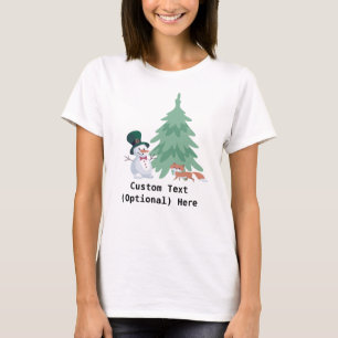T-shirt Winter Wonderland avec Snowman & Fox Christmas