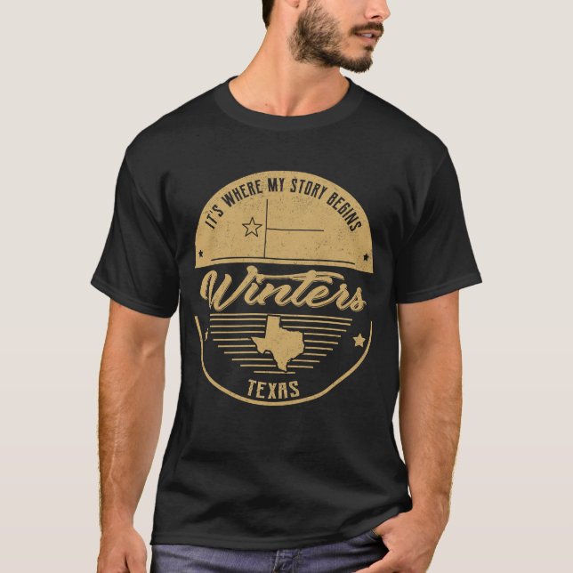 T-shirt Winters Texas C'est là que commence mon histoire (Devant)