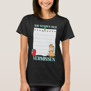 T-shirt Wir Werden Dich Vermissen Adieu avec signature