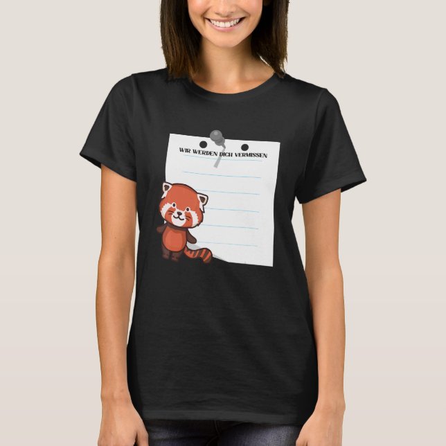 T-shirt Wir Werden Dich Vermissen Farewell with Signature  (Devant)