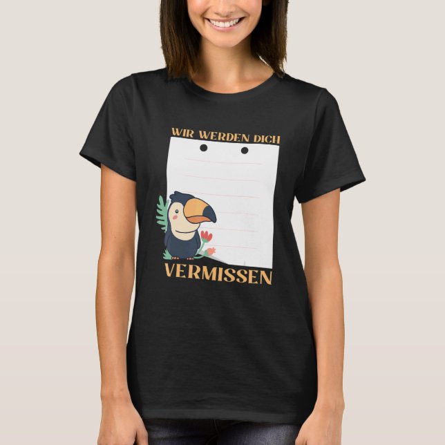 T-shirt Wir Werden Dich Vermissen Friends Farewell with Si (Devant)