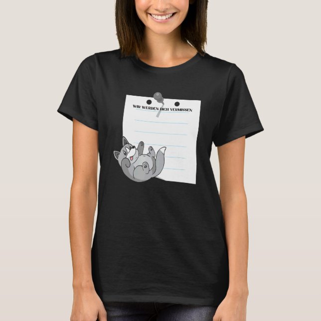 T-shirt Wir Werden Dich Vermissen Friends Farewell with Si (Devant)