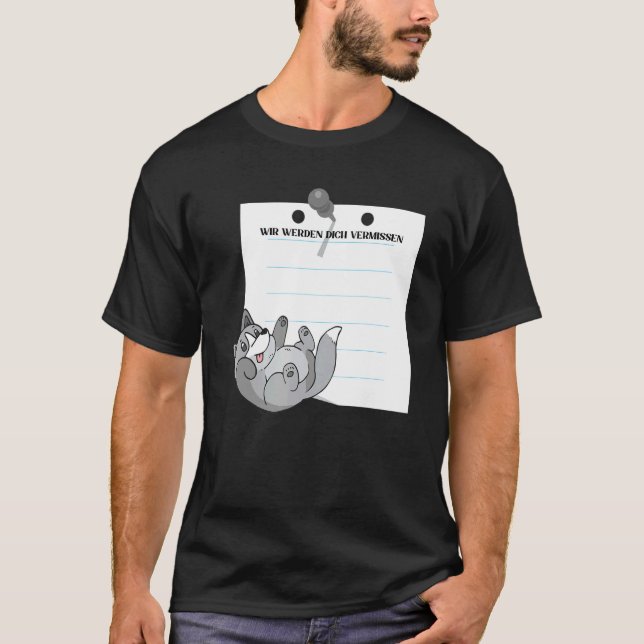 T-shirt Wir Werden Dich Vermissen Friends Farewell with Si (Devant)