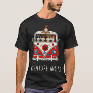 T-shirt Wire Fox Terrier Adventure Await Artwork