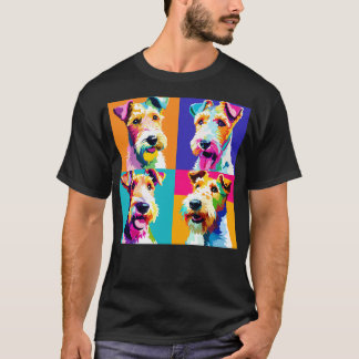 T-shirt Wire Fox Terrier Art Amoureux des chiens Cadfts 2
