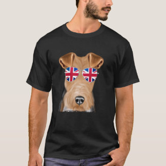 T-shirt Wire Fox Terrier Dog Royaume-Uni Lunettes de solei
