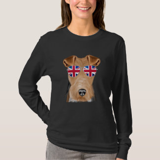T-shirt Wire Fox Terrier Dog Royaume-Uni Lunettes de solei