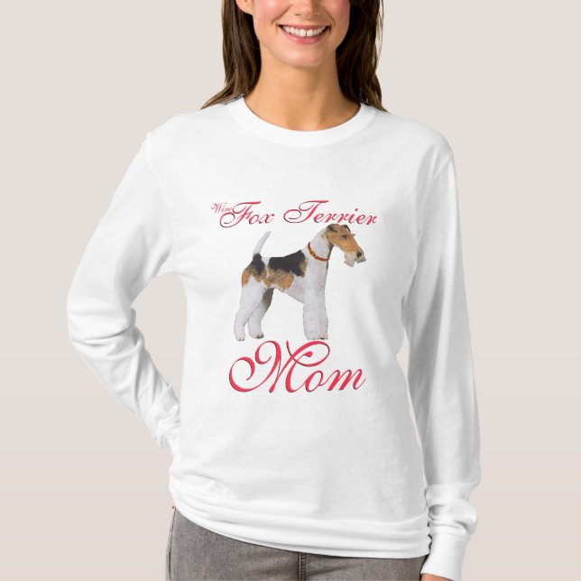 T-shirt Wire Fox Terrier Fête des Mères (Devant)