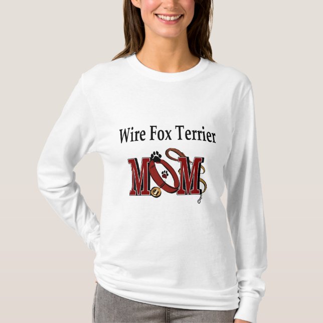 T-shirt Wire Fox Terrier Maman Cadeaux (Devant)
