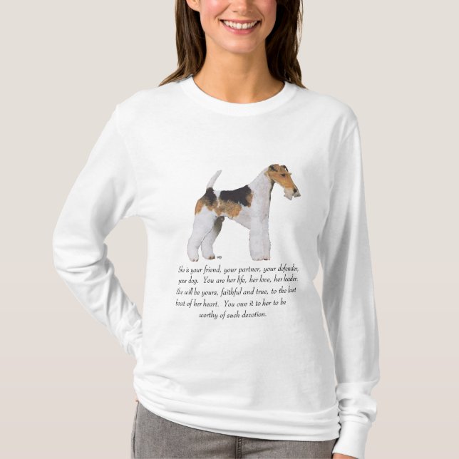 T-shirt Wire Fox Terrier Mémorial FEMELLE (Devant)