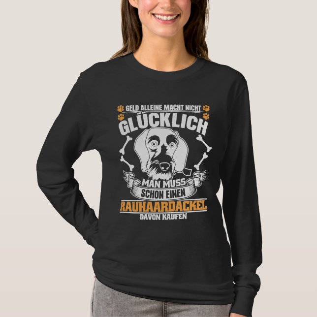 T-shirt Wire Haired Dachshund Dit Dachshund Plaisanter (Devant)