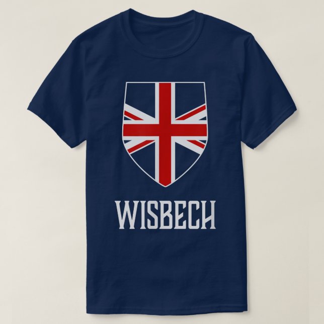 T-shirt Wisbech, Angleterre - Union Jack britannique UK (Design devant)