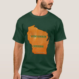 T-shirt Wisconsin Cheese Pride Carte Hommes Unisex TDZ T-S