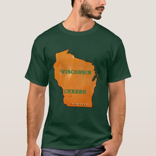 T-shirt Wisconsin Cheese Pride Carte Hommes Unisex TDZ T-S (Devant)