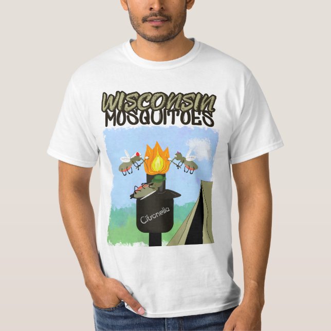 T-shirt Wisconsin Mosquitoes Cartoon (Devant)