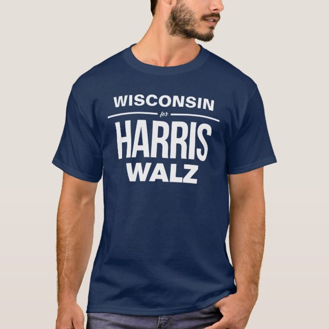 T-shirt Wisconsin pour Harris Walz (Devant)