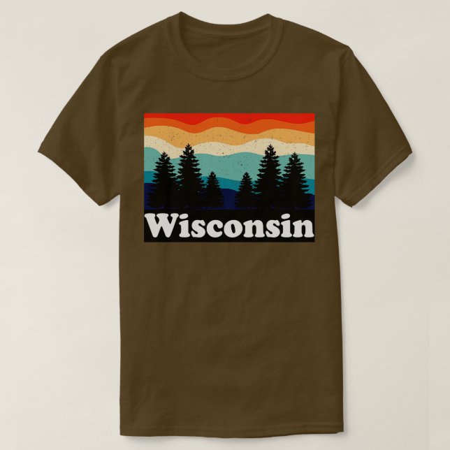 T-shirt Wisconsin Retro (Design devant)