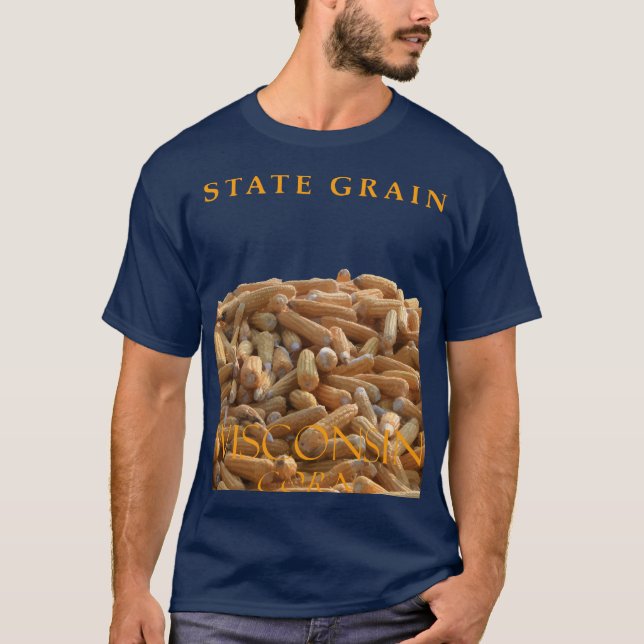T-shirt Wisconsin Territoire Maïs à grains (Devant)