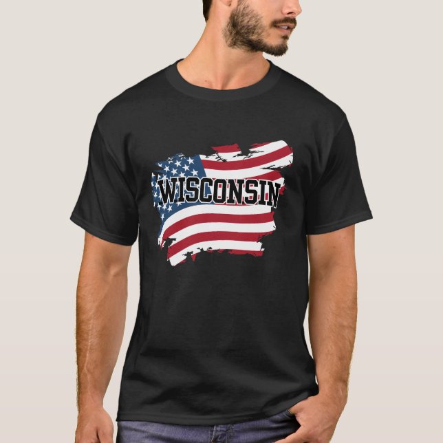 T-shirt Wisconsin USA (Devant)