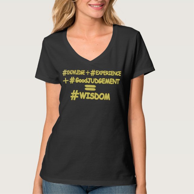 T-shirt "WISDOM EQUATION" Mignonne Expression Design. Comm (Devant)