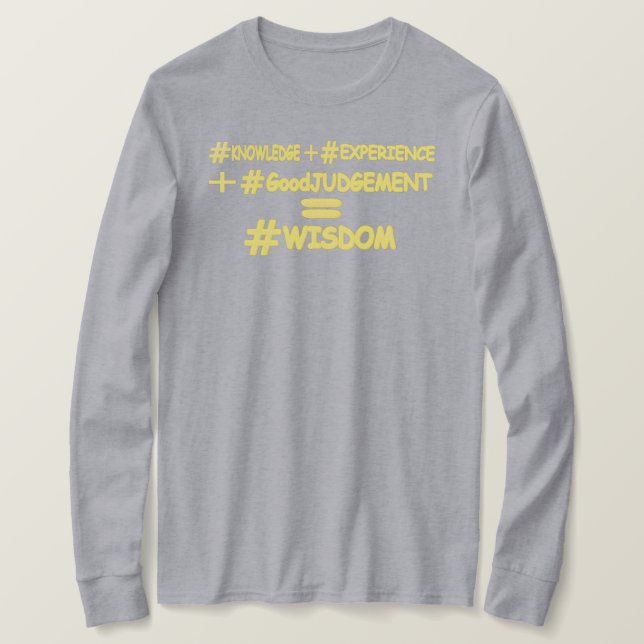 T-shirt "WISDOM EQUATION" Mignonne Expression Design. Comm (Design devant)