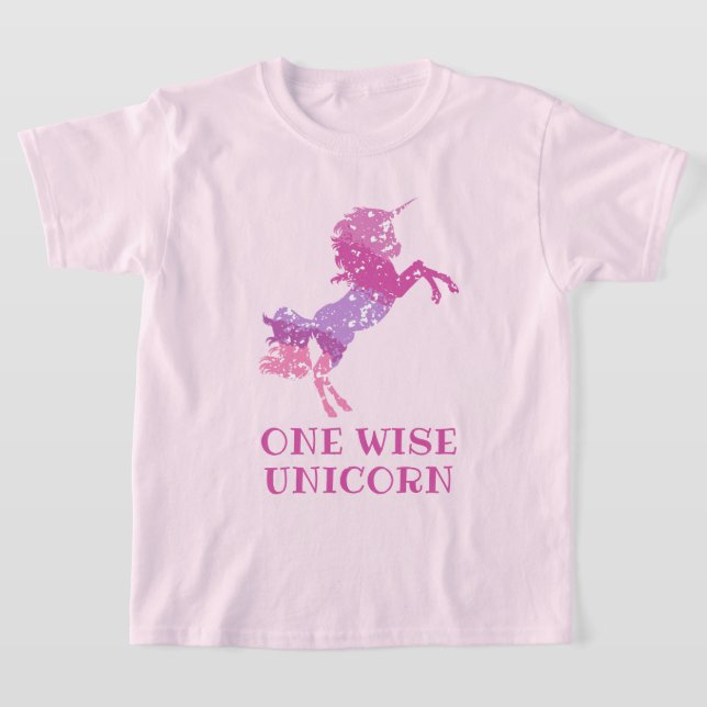 T-shirt Wise Unicorn Rose Cravate Girls (Poser)