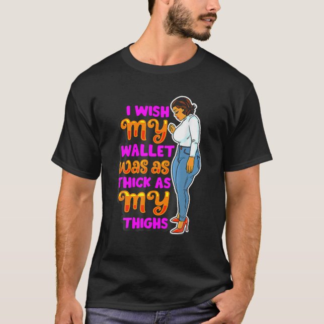 T-shirt Wish épais cuisses Porte-monnaie Melanin Femmes Bl (Devant)